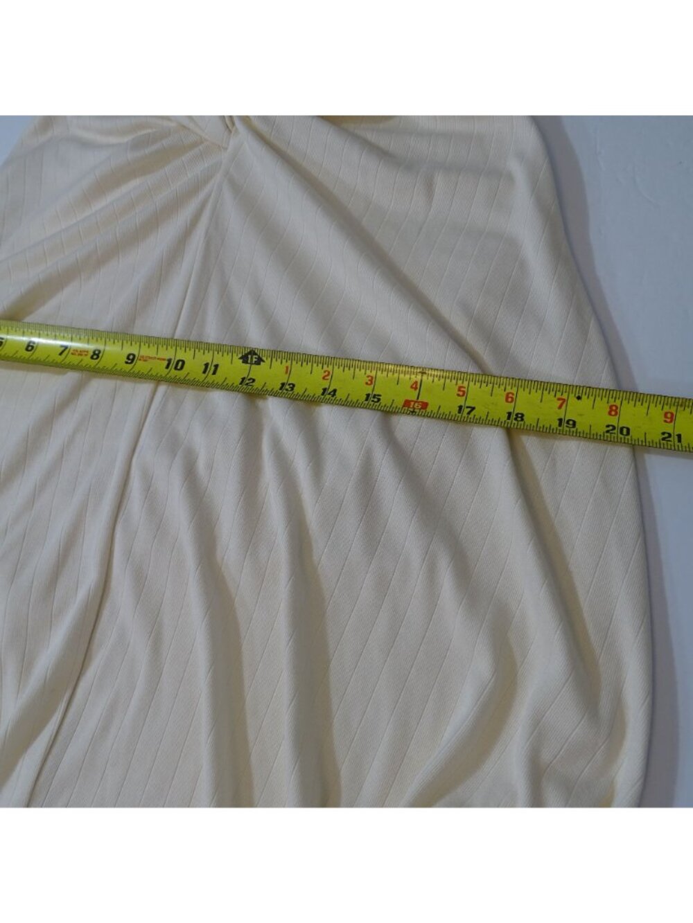 Significant Other Odelia Ivory Long Sleeve Midi Dress Twist Front Women Size 6 - Picture 12 of 14